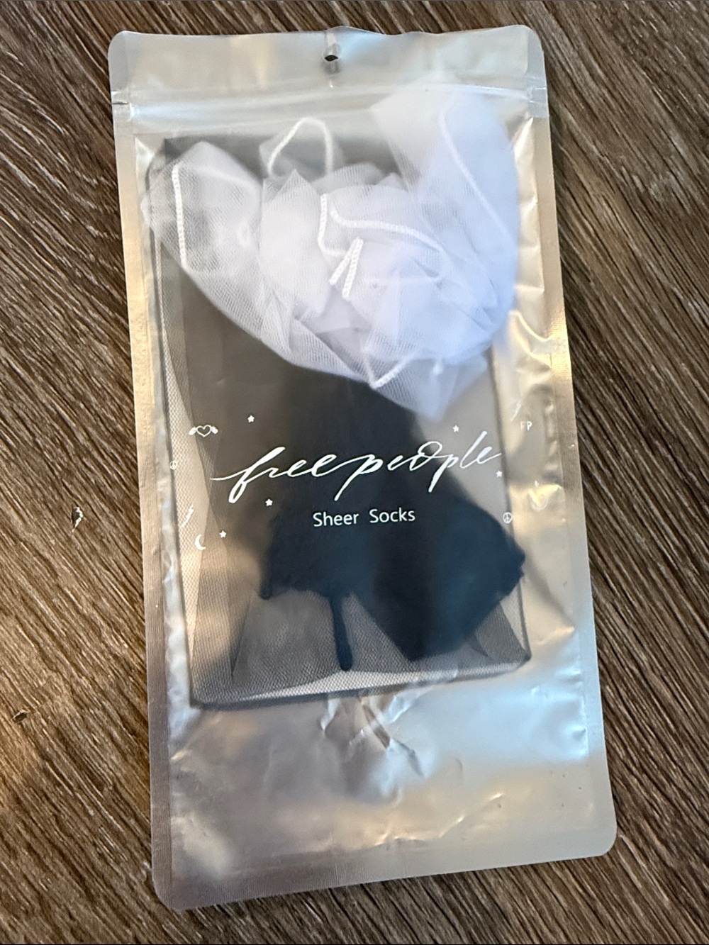 Free People Sheer Ankle Socks Duo in Black and White